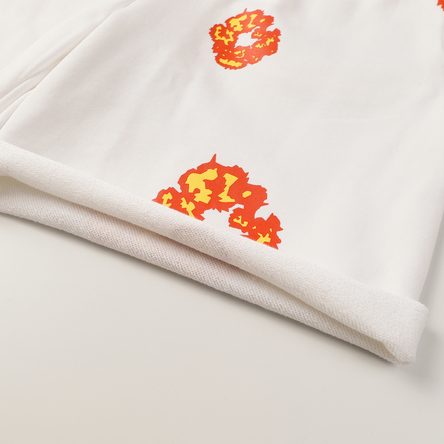 Denim Tears Cotton Floral Print Shorts White