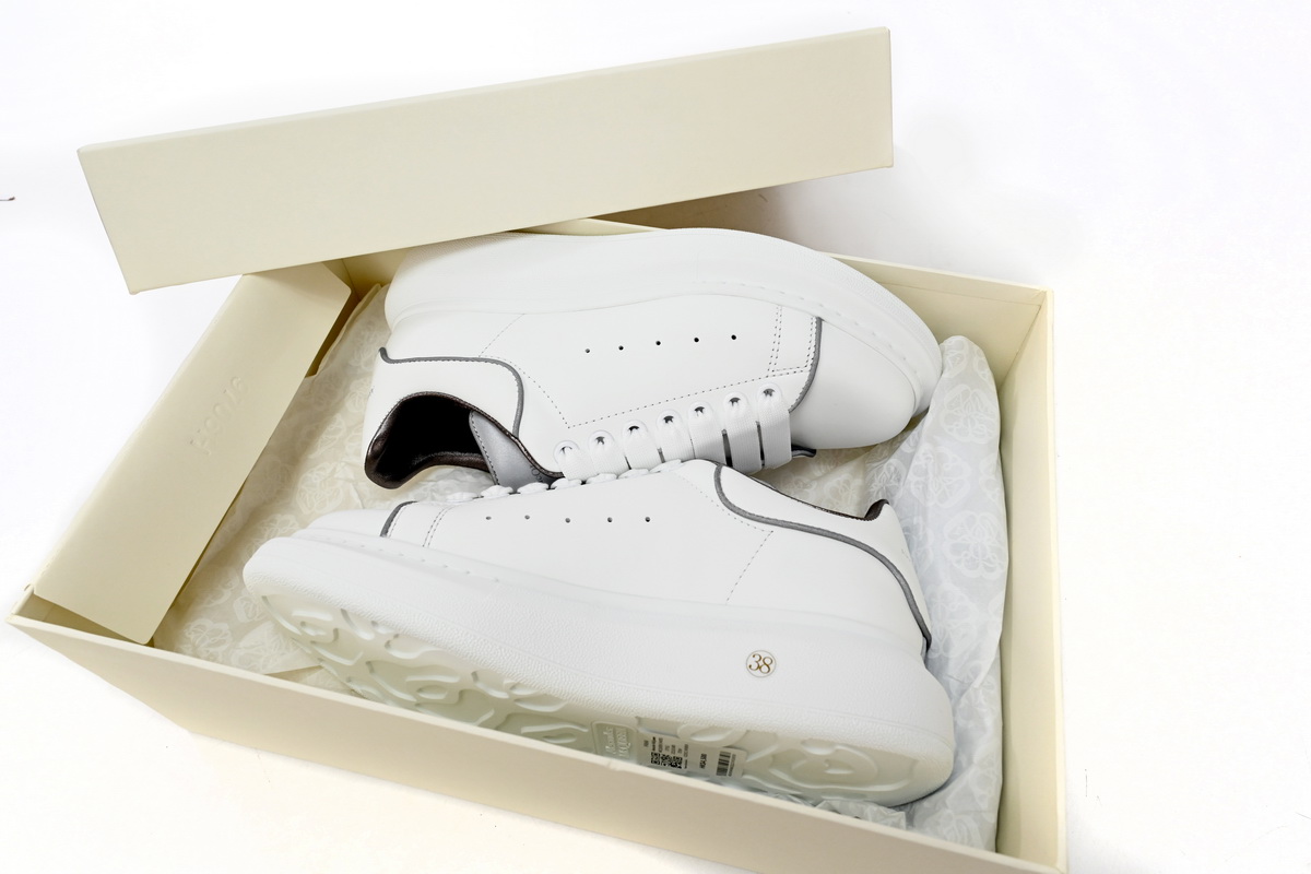 Alexander McQueen Oversized Sneaker White Silver