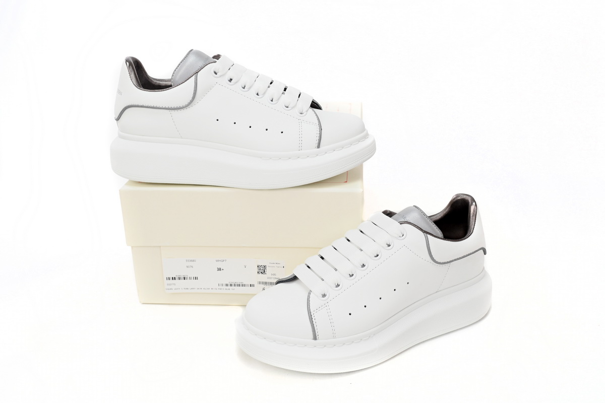 Alexander McQueen Oversized Sneaker White Silver