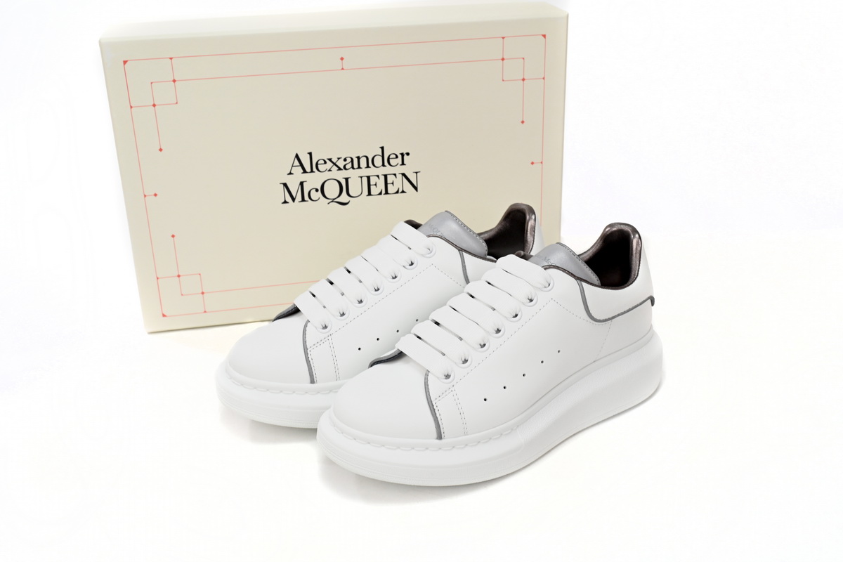 Alexander McQueen Oversized Sneaker White Silver