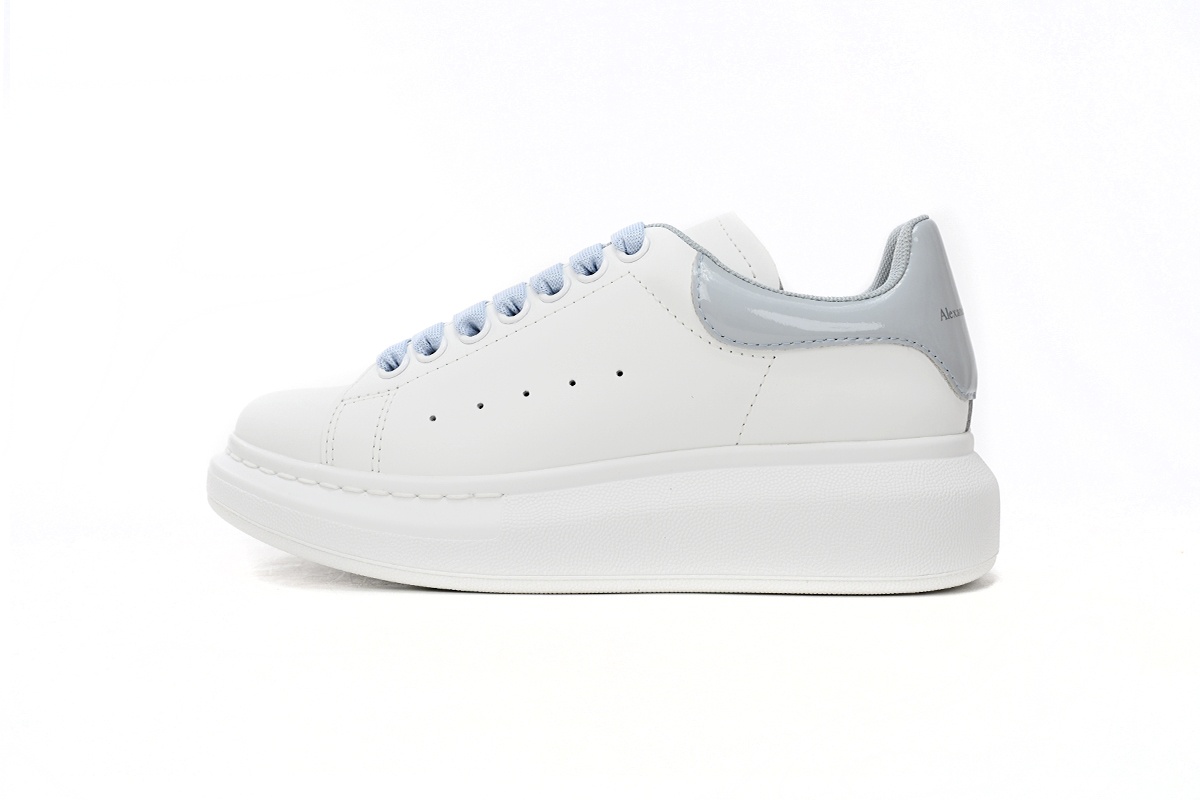Alexander McQueen White Blue Oversized Sneakers