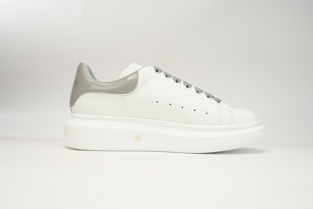 Alexander McQueen Oversized Sneaker White Metallic Platinum