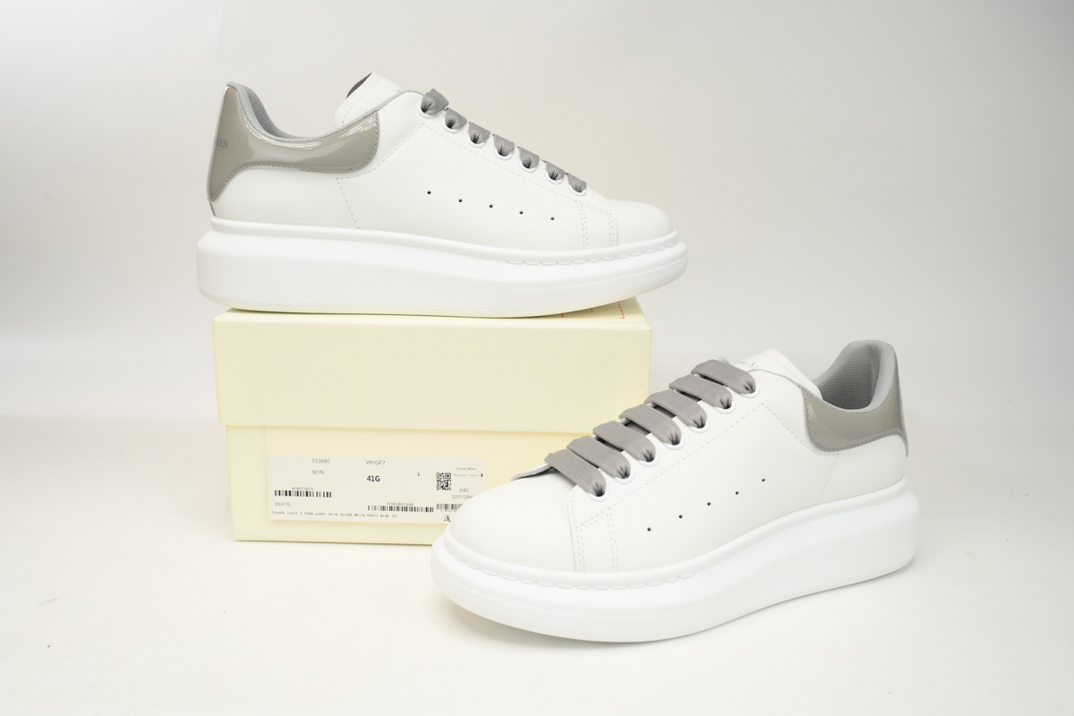Alexander McQueen Oversized Sneaker White Metallic Platinum