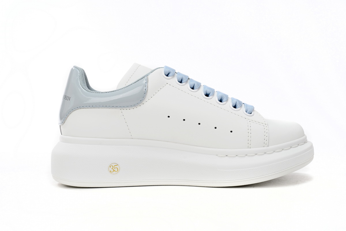Alexander McQueen White Blue Oversized Sneakers