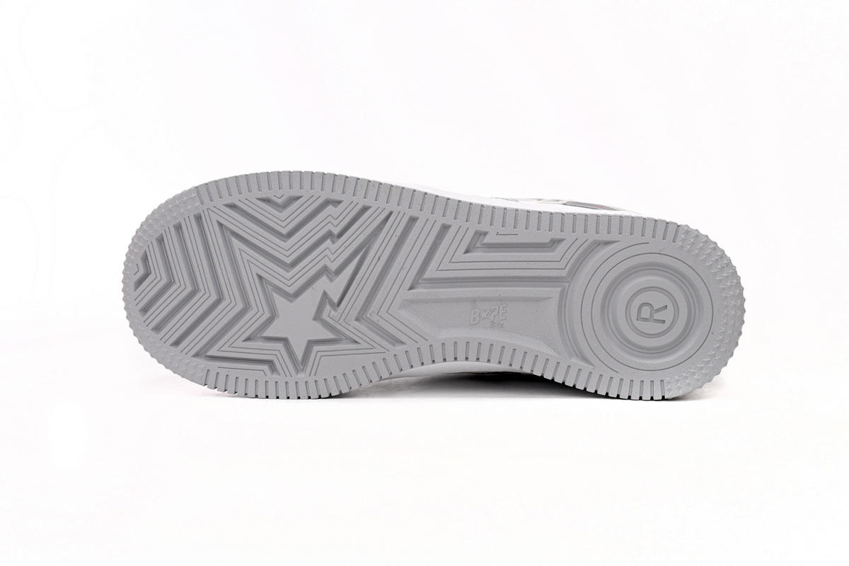 A Bathing Ape Bape Sta Low Silver 1H73 191 921