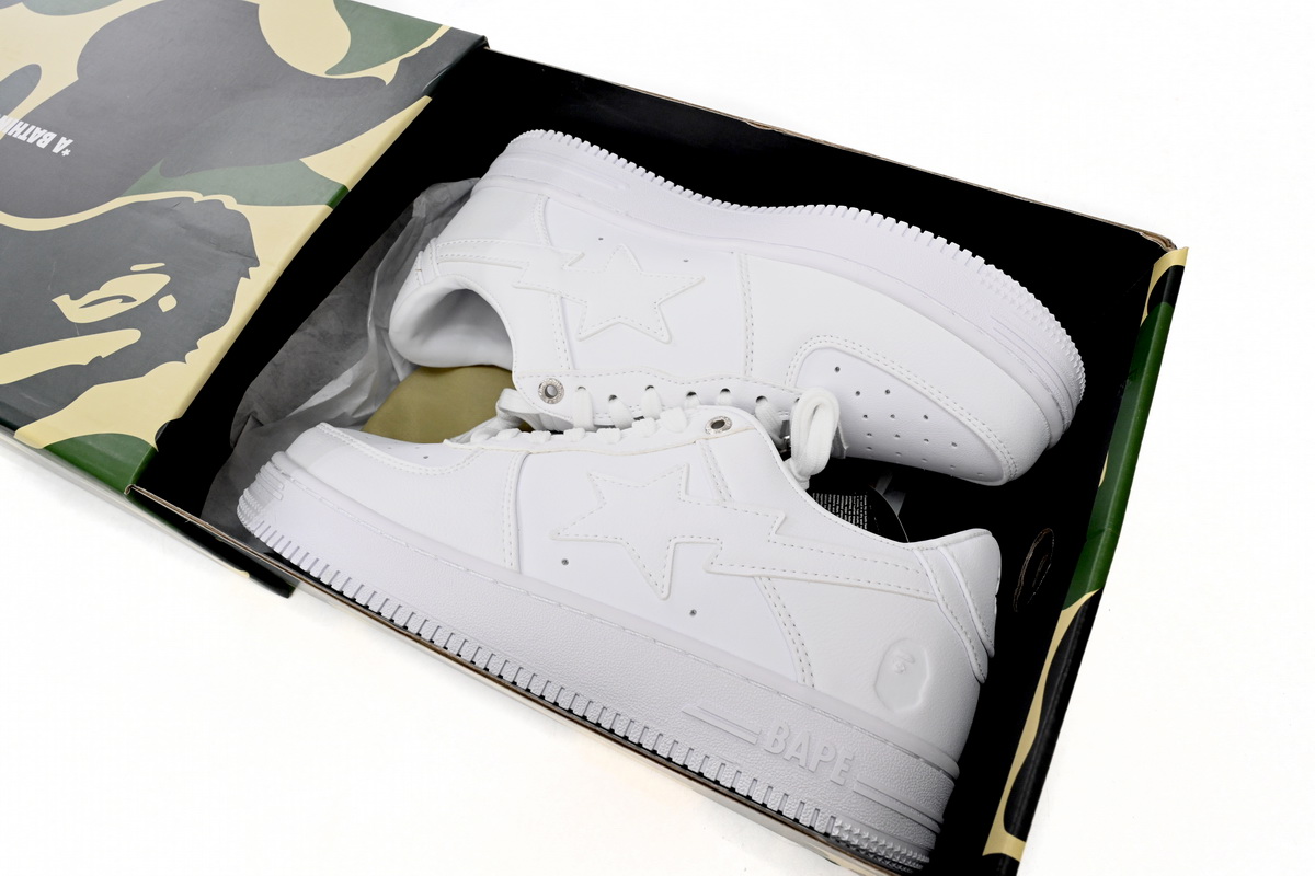 A Bathing Ape Bape Sta Low White 1H70-191-006