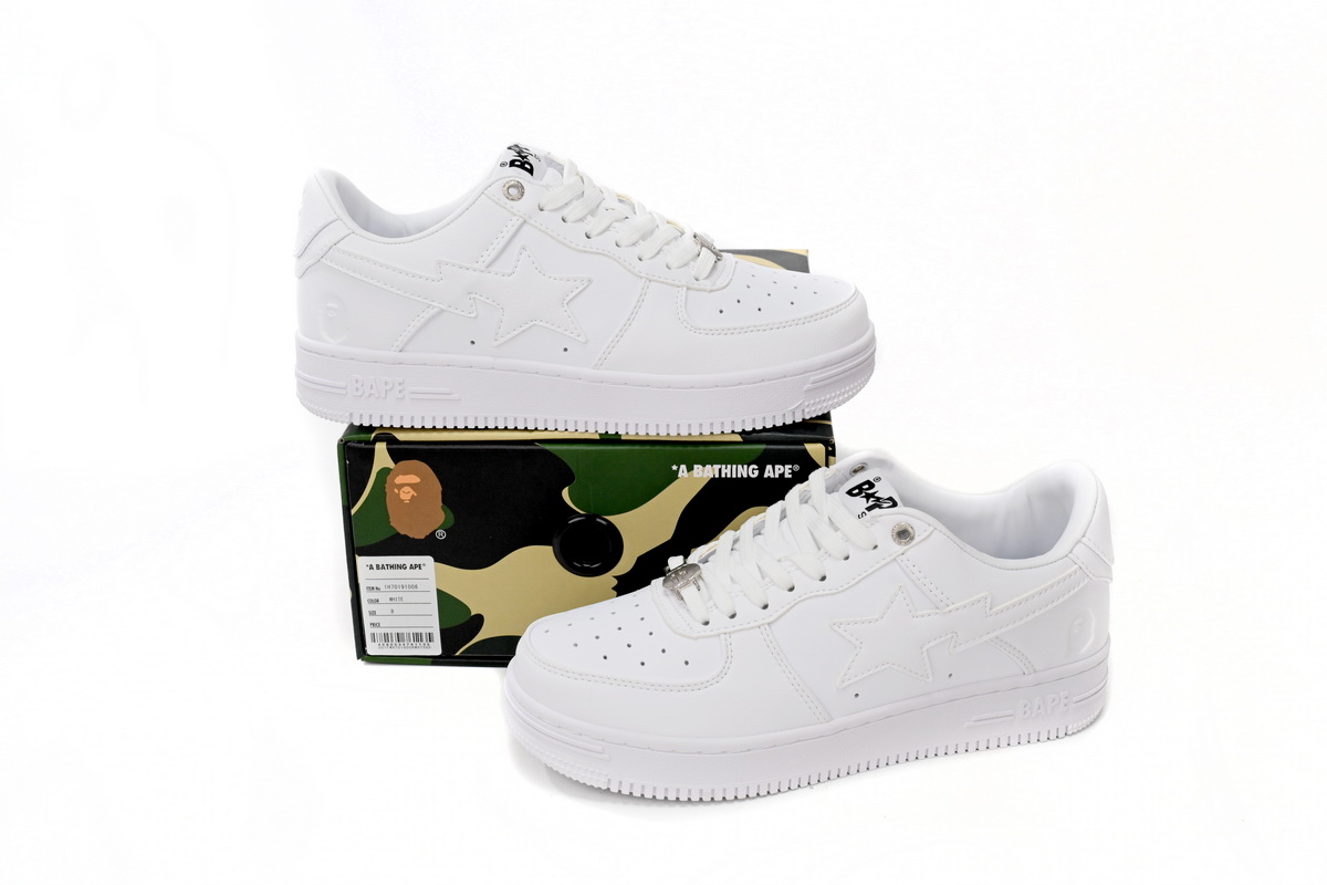 A Bathing Ape Bape Sta Low White 1H70-191-006
