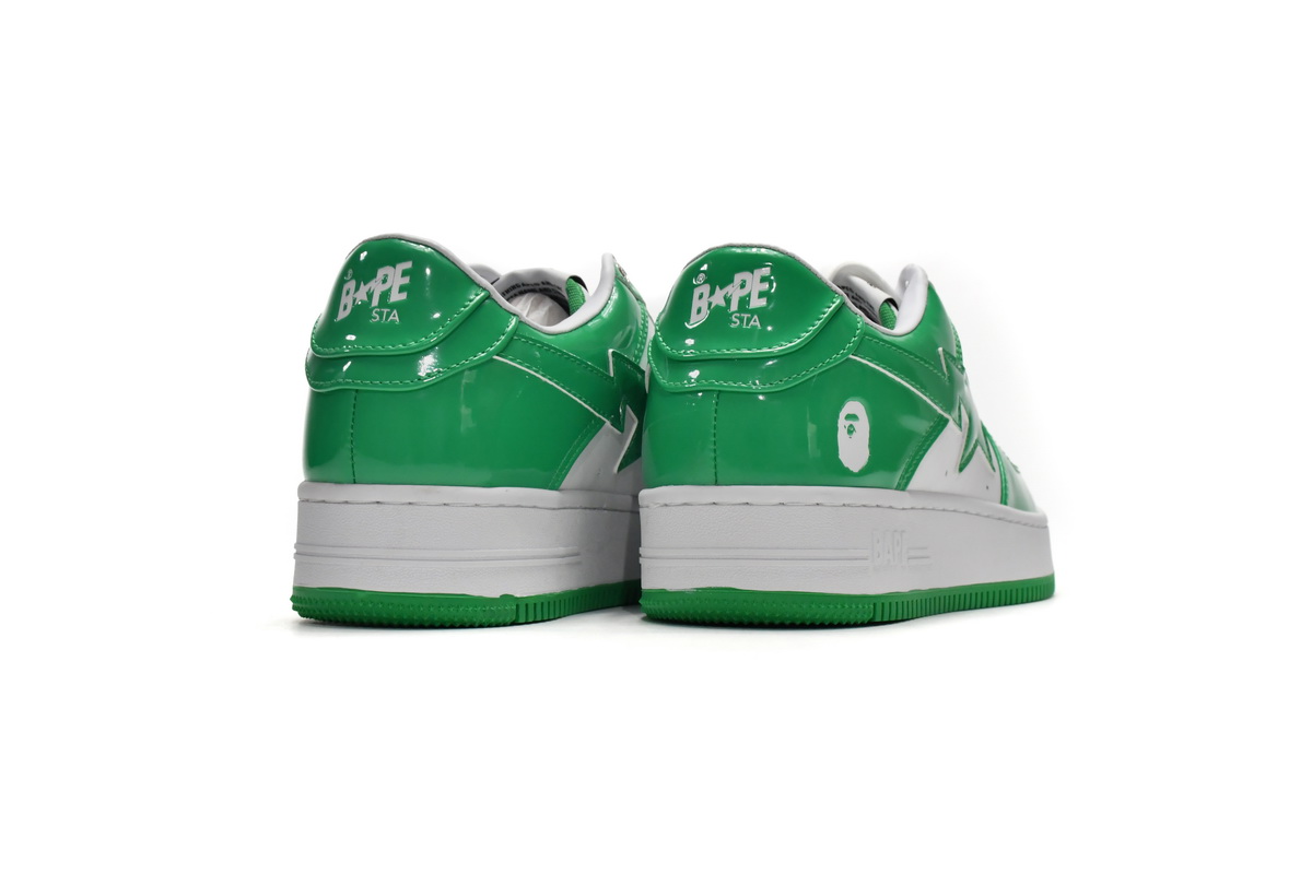 A Bathing Ape Bape Sta Low White Green 1H70-191-001