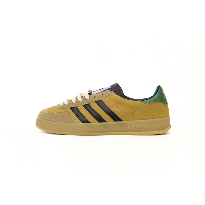 Adidas x Gucci Gazelle Yellow Velvet Green