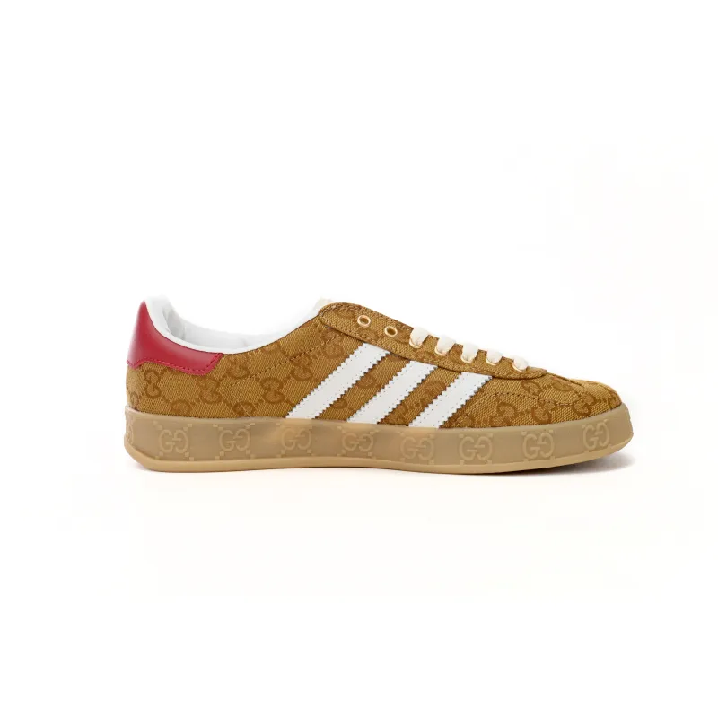 Adidas x Gucci Gazelle Beige Brown GG Monogram