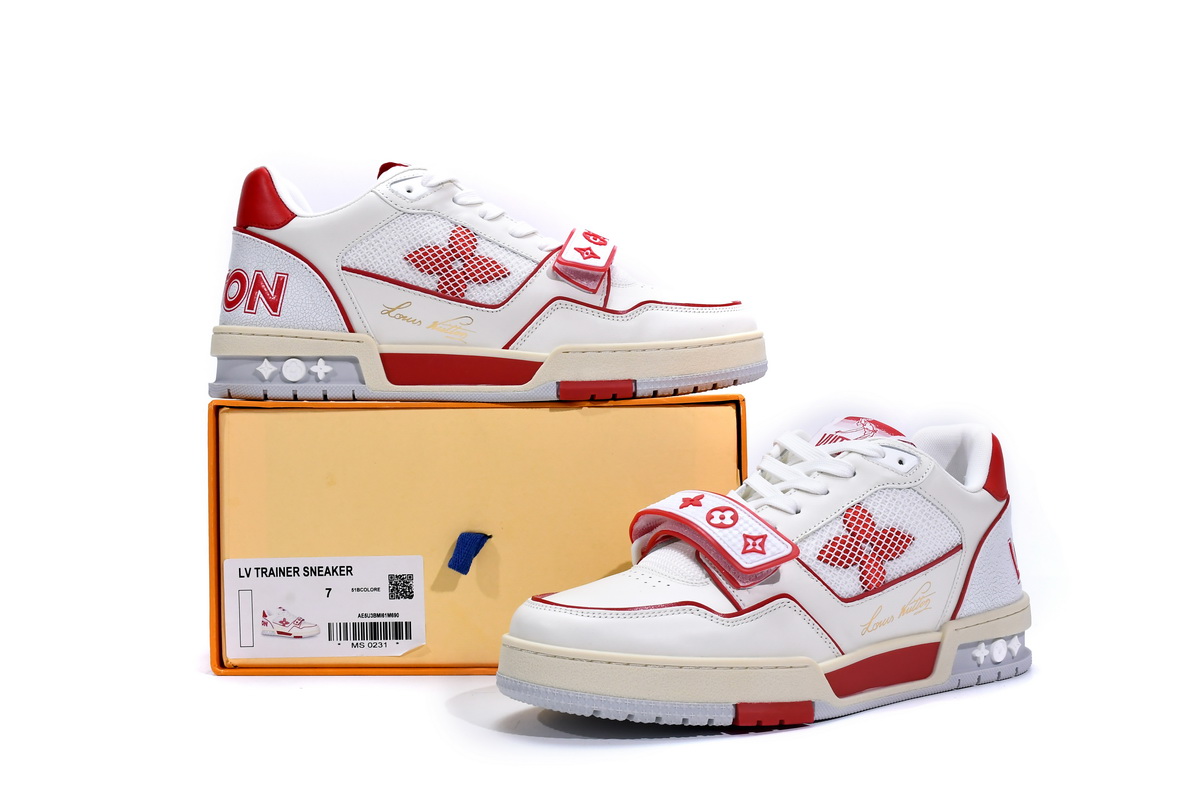 Louis Vuitton Trainer Red Mesh 1A98VI