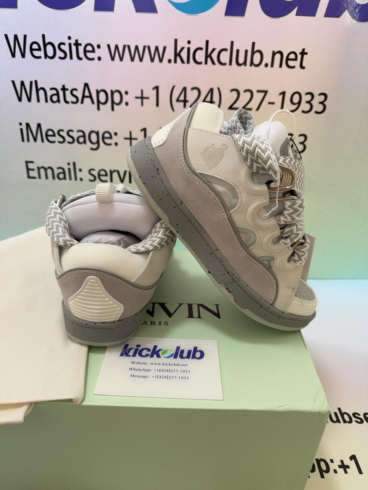 Lanvin Curb Sneaker White Beige Grey