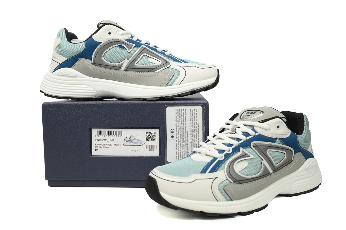 Dior B30 Mesh Light Blue Grey Trainer 3SN279ZRB_H560
