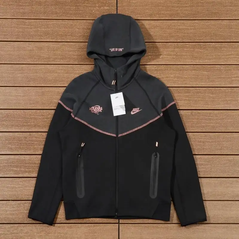 Nike Sportswear Tech Fleece Full Zip Reflective Details Set BlackMetallic Red Bronze