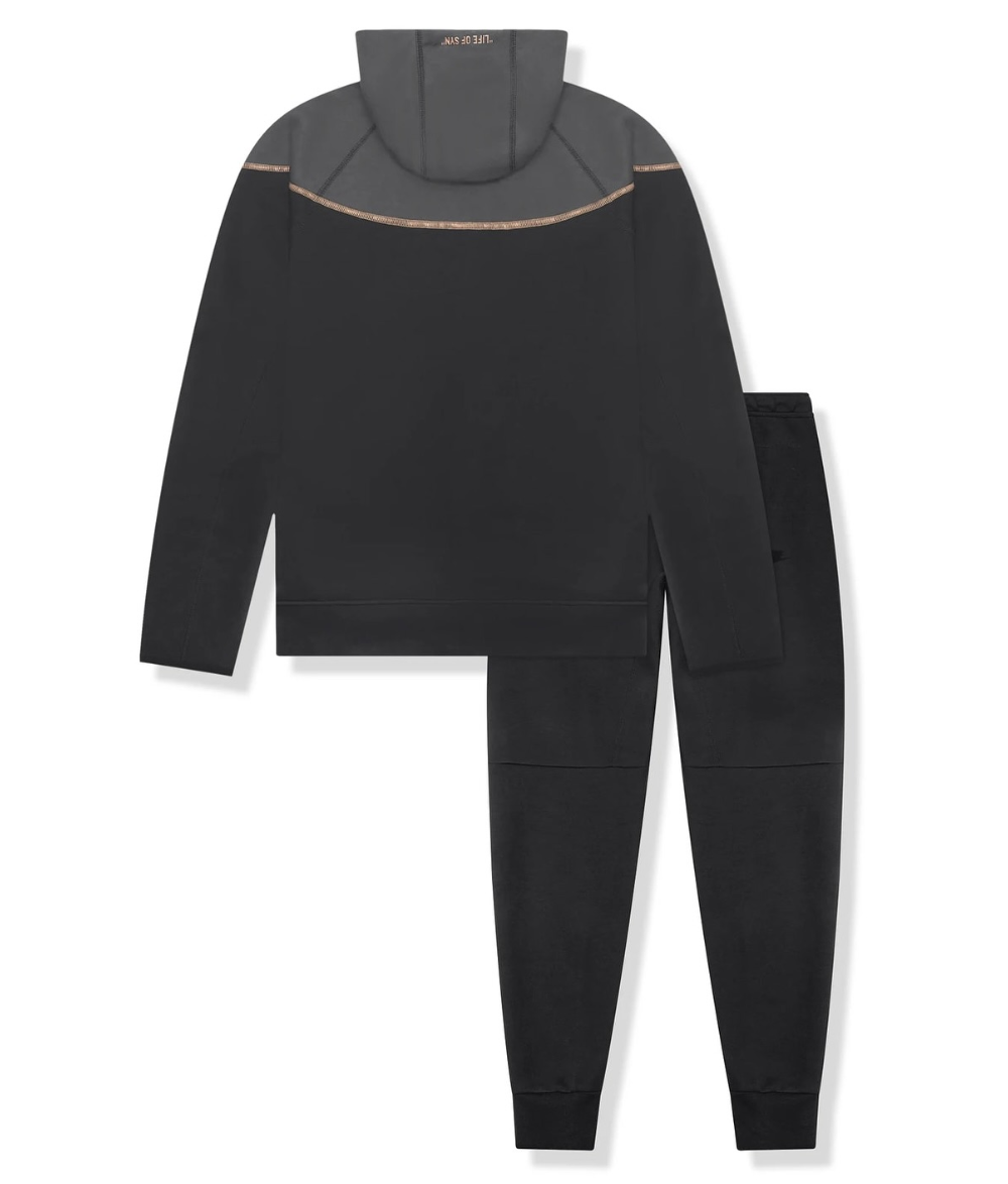 Nike Sportswear Tech Fleece Full Zip Reflective Details Set BlackMetallic Red Bronze