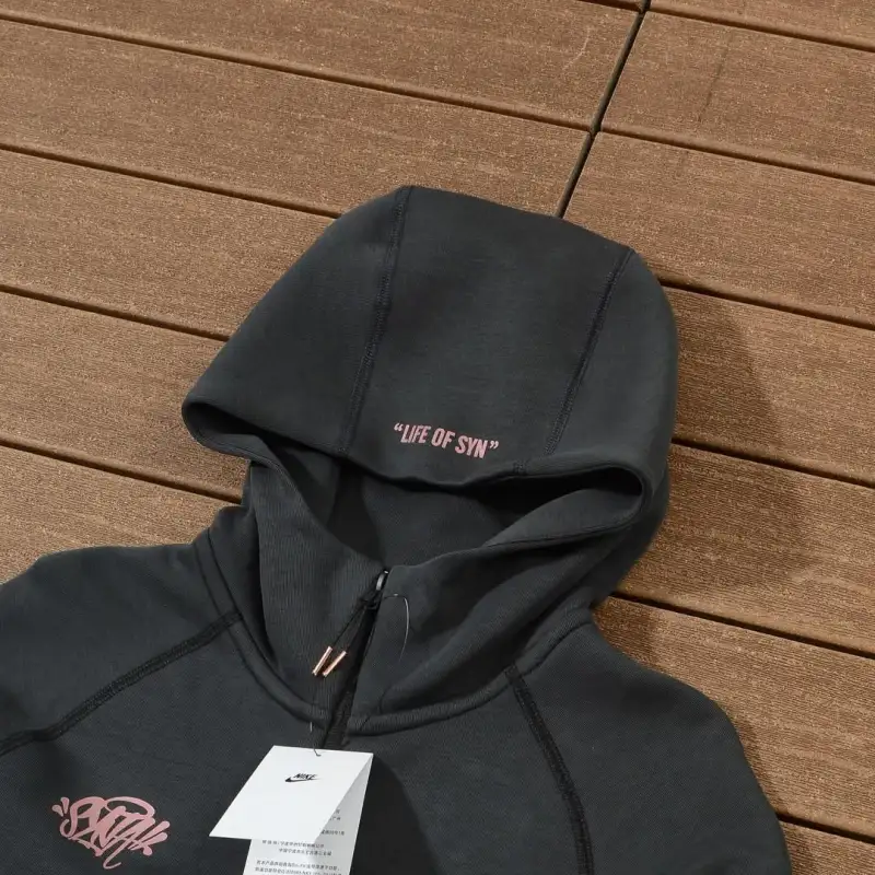 Nike Sportswear Tech Fleece Full Zip Reflective Details Set BlackMetallic Red Bronze