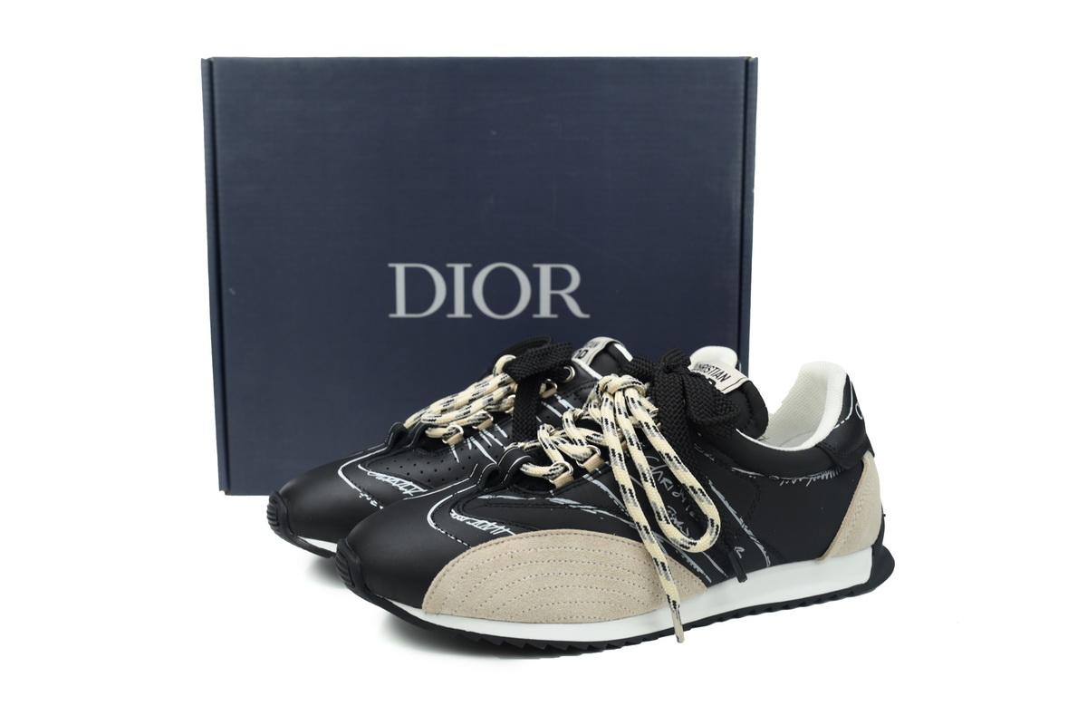 Dior D-Sketch Sneaker Black Nylon And Calfskin KCK427MPA_S900