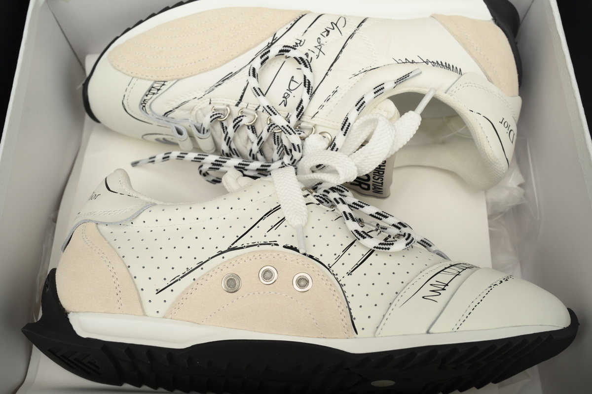 Dior D-Sketch Sneaker White Nylon And Calfskin KCK427MPA_S10W
