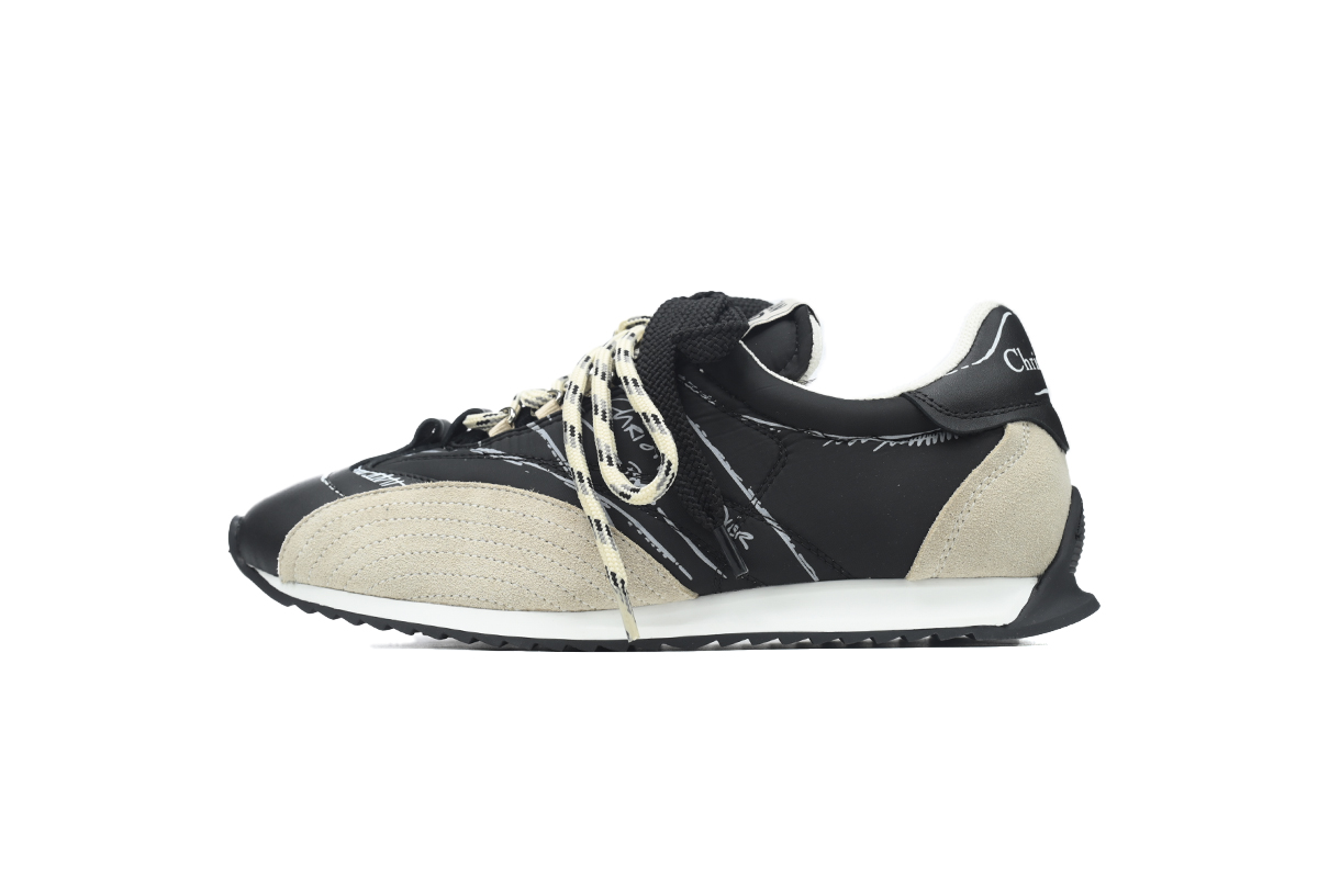 Dior D-Sketch Sneaker Black Nylon And Calfskin KCK427MPA_S900