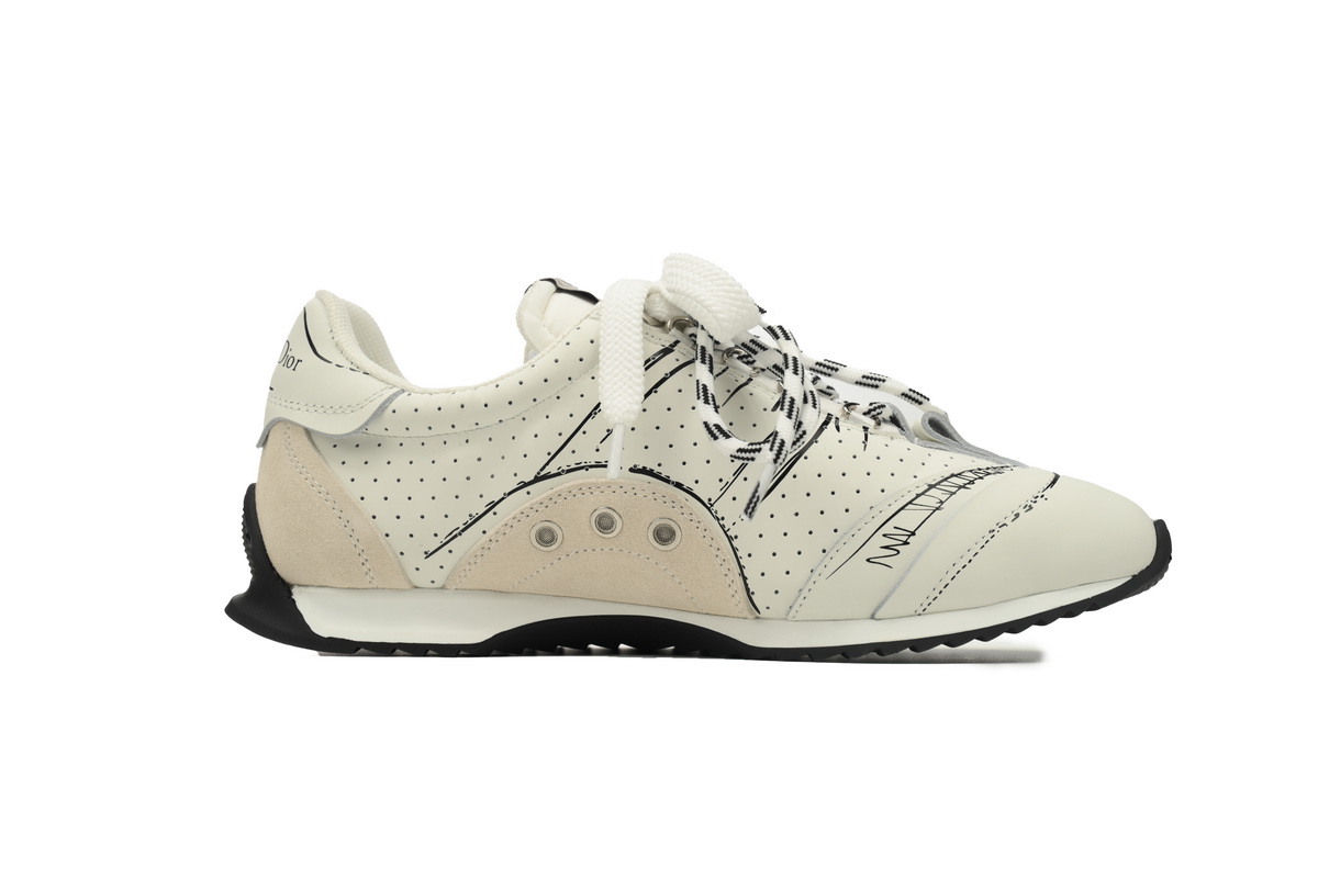 Dior D-Sketch Sneaker White Nylon And Calfskin KCK427MPA_S10W