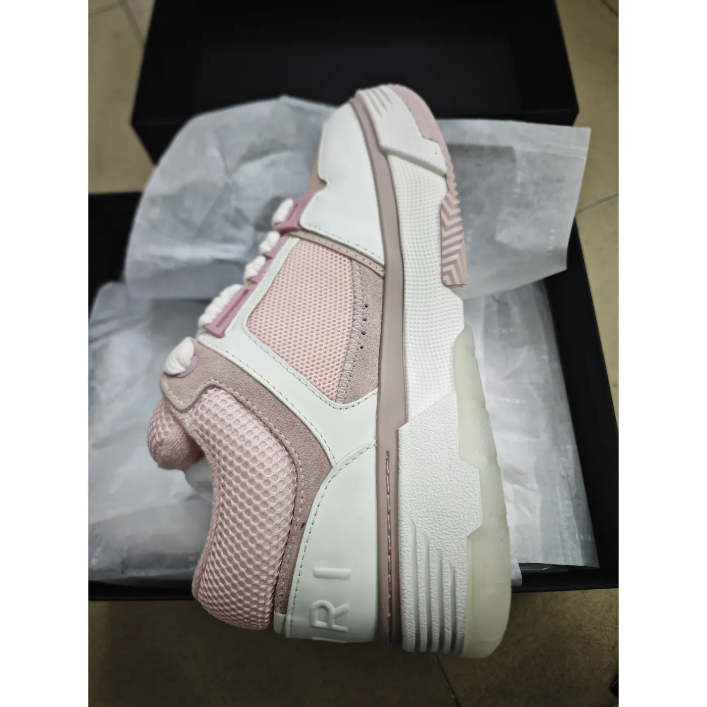 AMIRI Rose Pink White