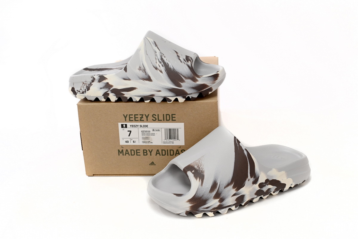 Yeezy Slide Enflame Oil Painting White Grey GZ5553