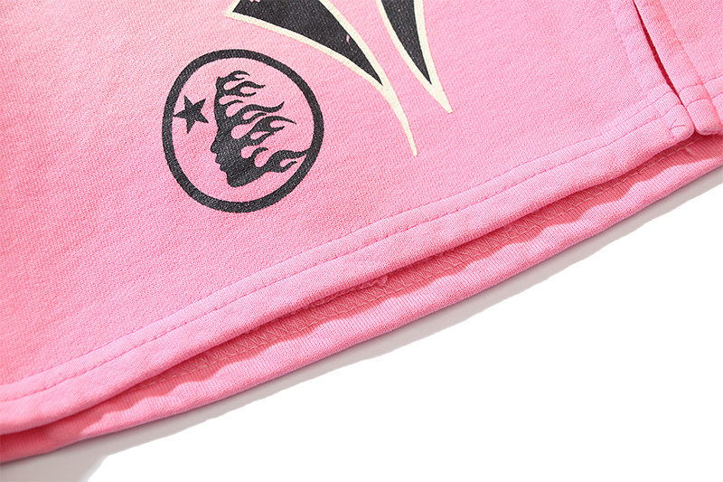 Hellstar Flame Shorts Pink