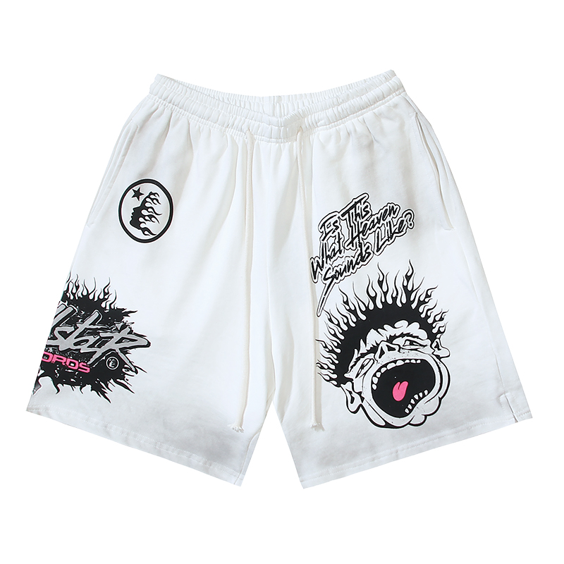 Hellstar Records Shorts White/Black/Red