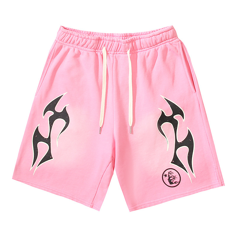Hellstar Flame Shorts Pink