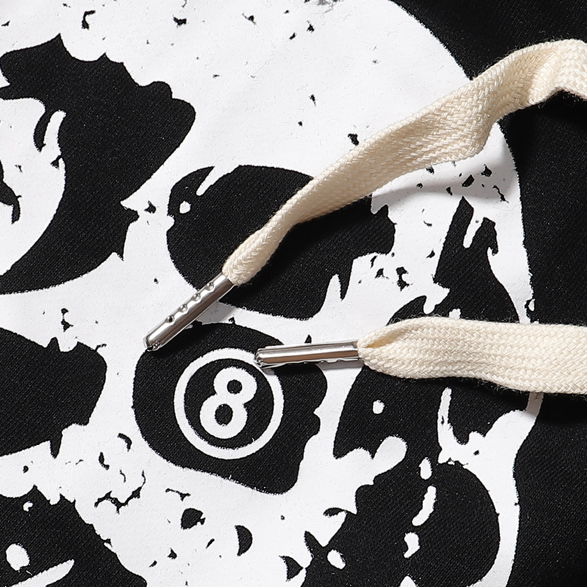 Hellstar Skull 8 Print Logo Black Shorts