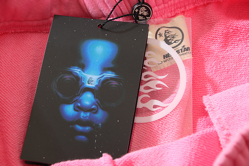 Hellstar Flame Shorts Pink