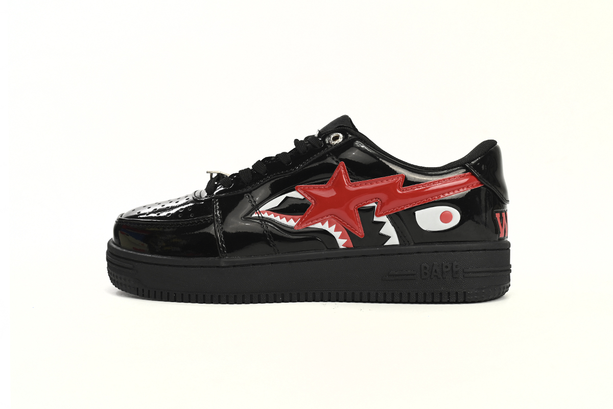 A Bathing Ape Bape Sta Low Black Shark 1H30 191 012