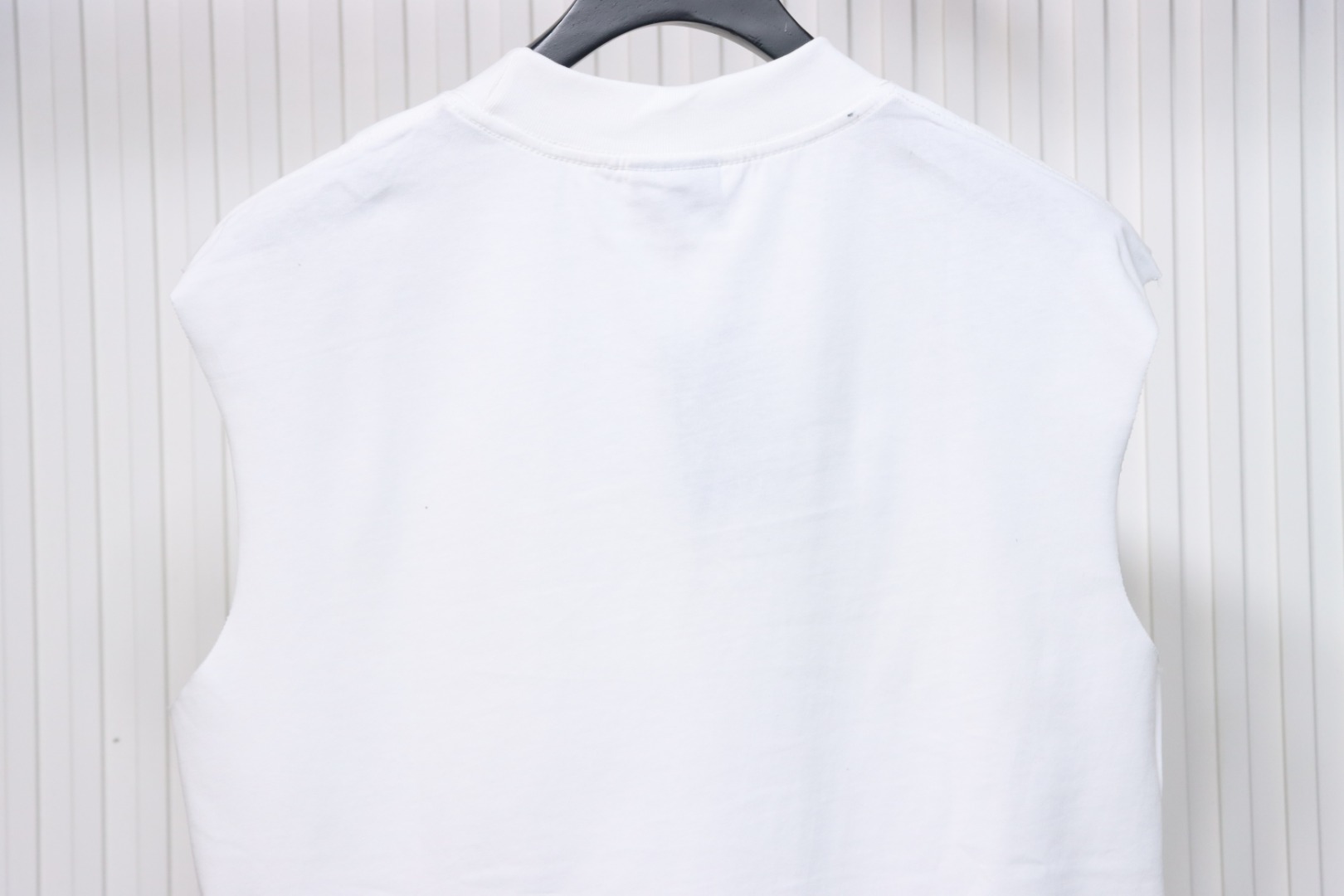 Balenciaga Logo Lettering Short Sleeve Vest White