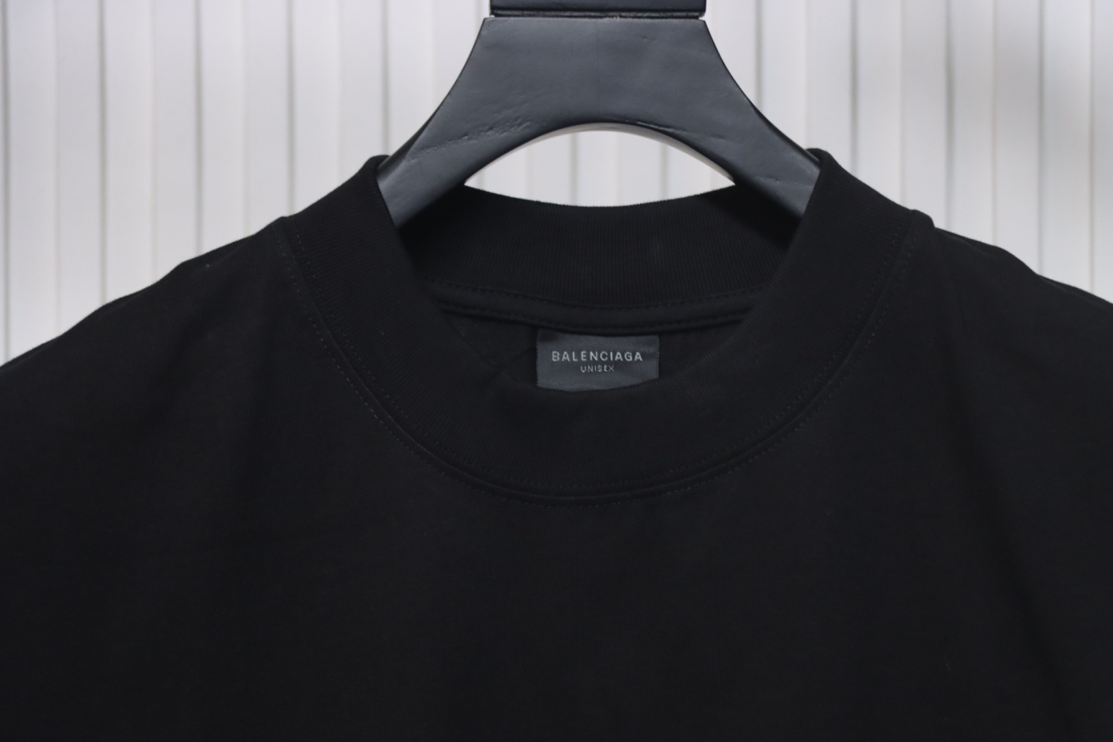 Balenciaga Logo Lettering Short Sleeve Vest Black