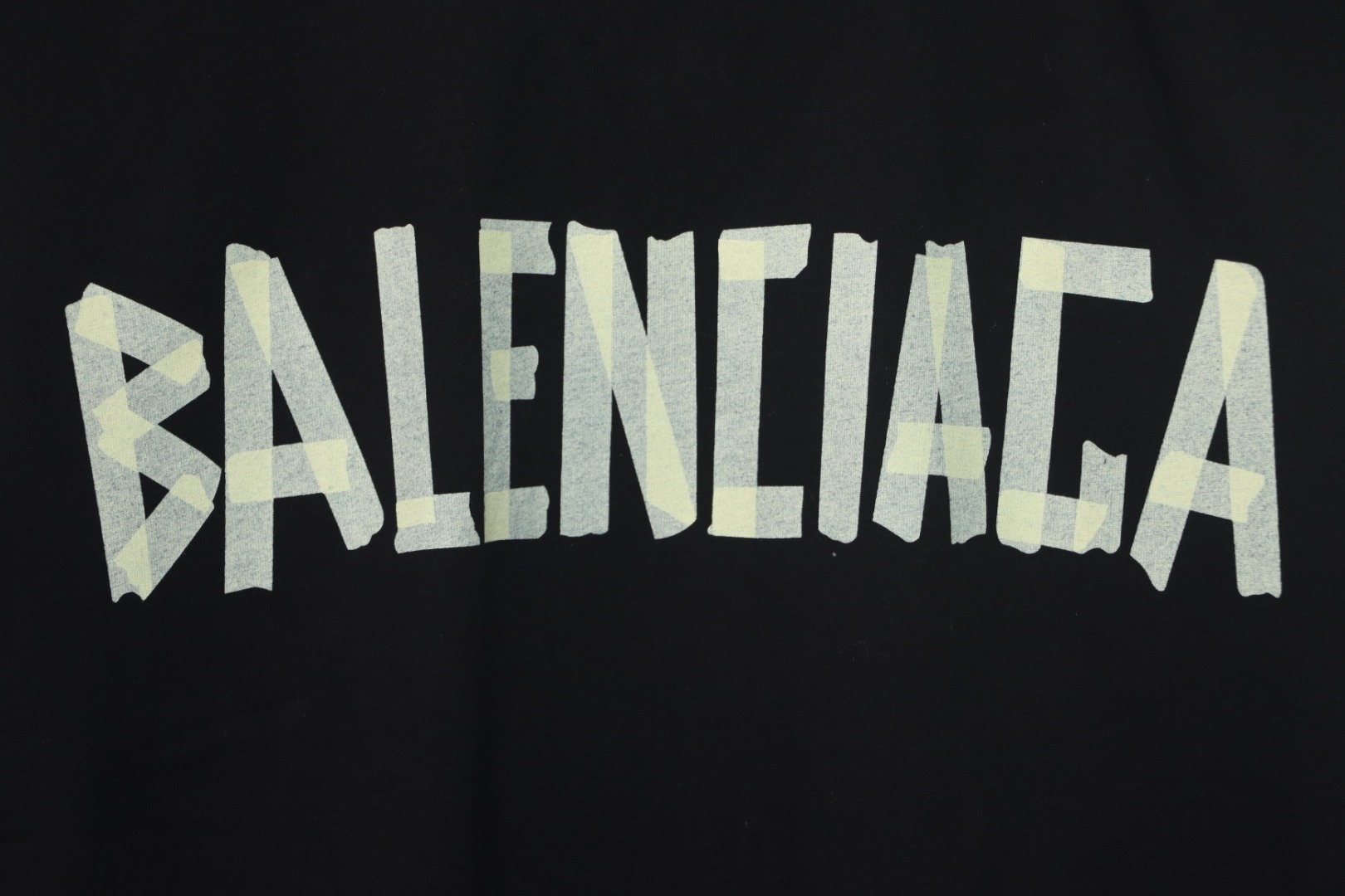 Balenciaga Logo Lettering Short Sleeve Vest Black