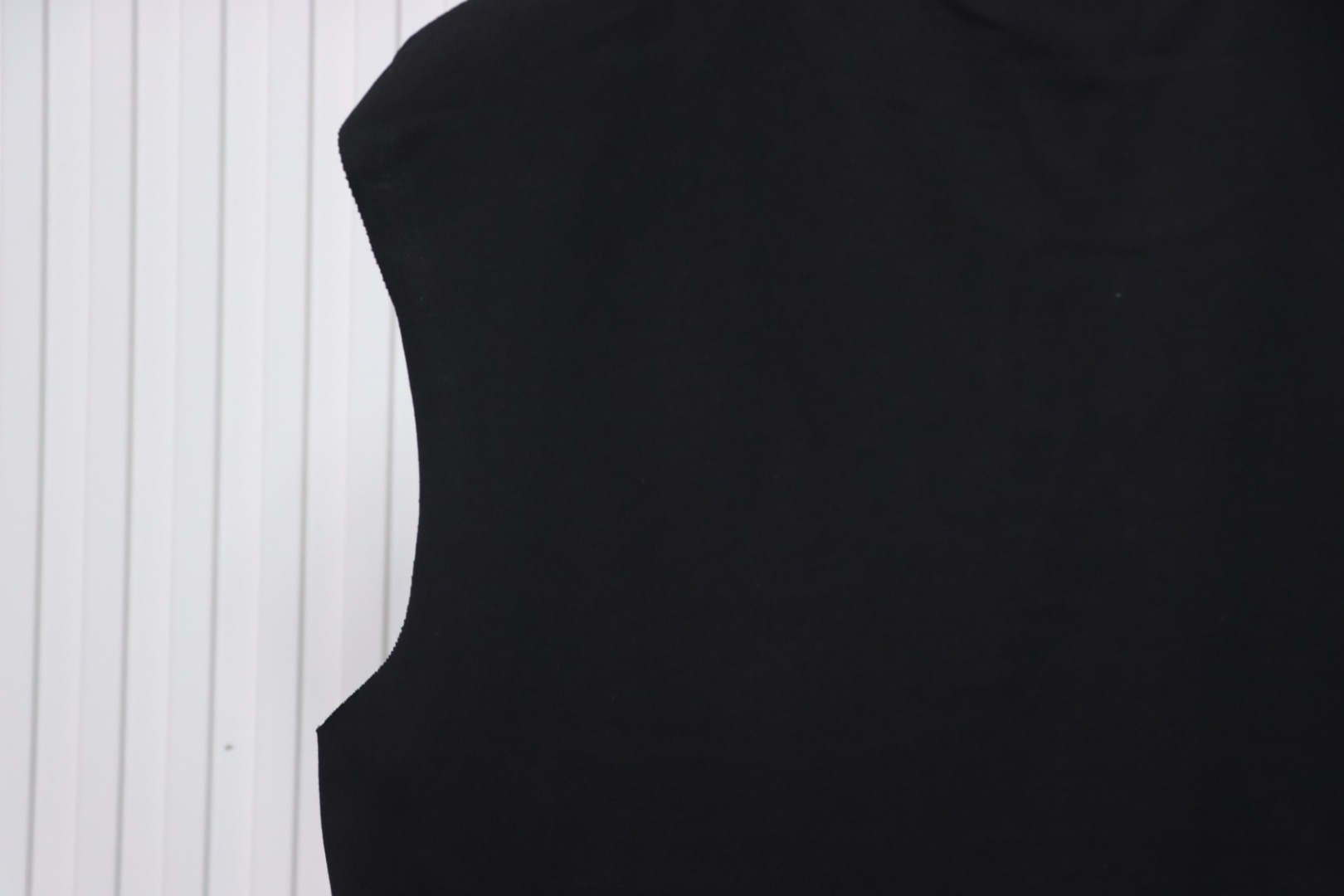 Balenciaga Logo Lettering Short Sleeve Vest Black