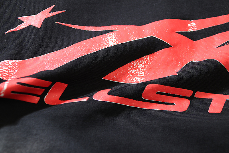 Hellstar Sport Logo Gel Black T-Shirt Red