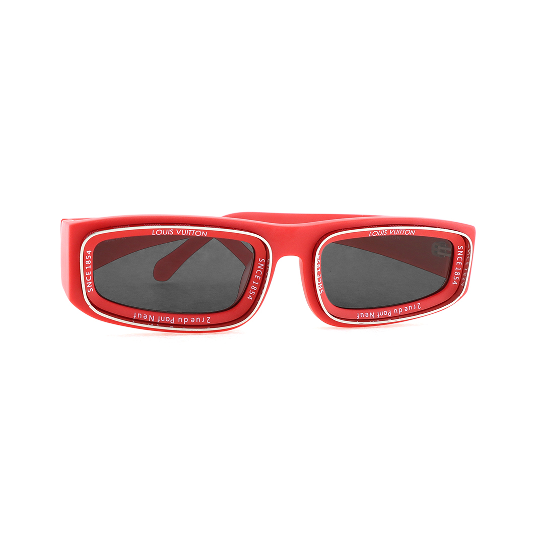 Louis Vuitton LV Super Vision Low Square Sunglasses Red Z2388E