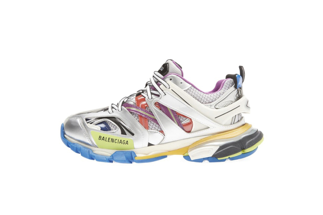 Balenciaga Track Leather Free White Silver Multi 542023 W2FSA 8123