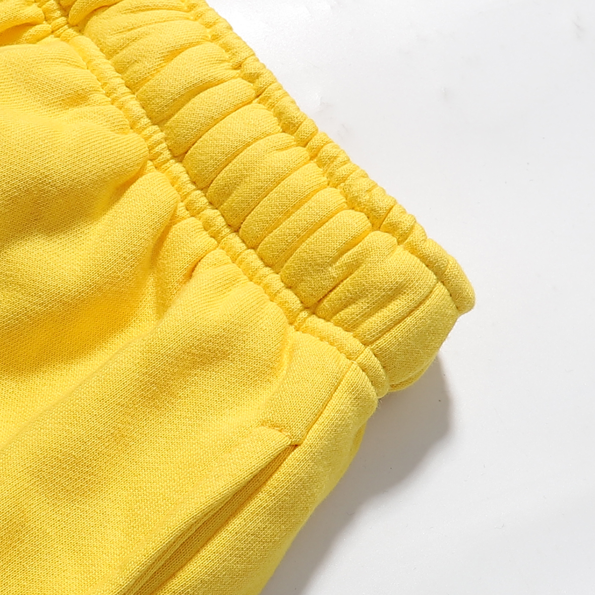 Hellstar Relaxed Elastic Waist Street Wear Cotton Terry Shorts Black/Yellow