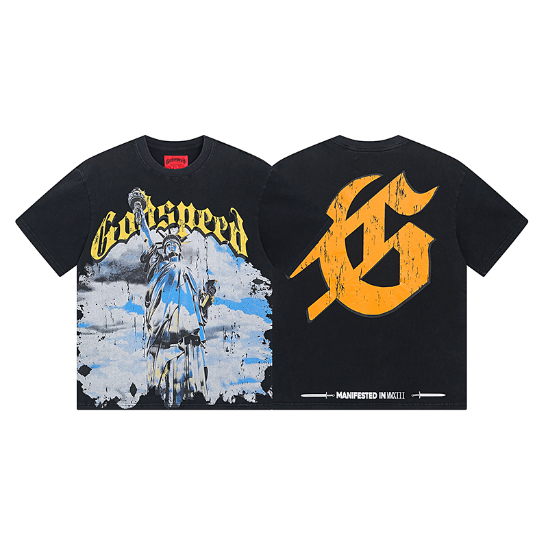 Godspeed Chrome Liberty T-Shirt Black Wash