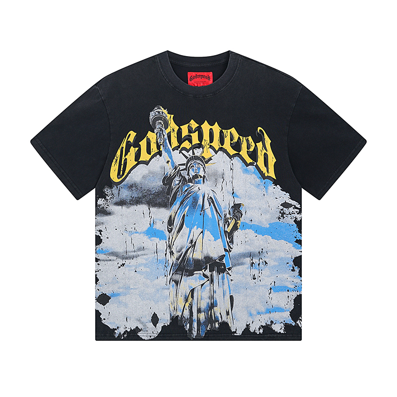 Godspeed Chrome Liberty T-Shirt Black Wash