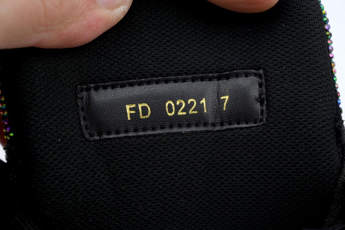 Louis Vuitton Trainer Black Rhinestones 1A815H