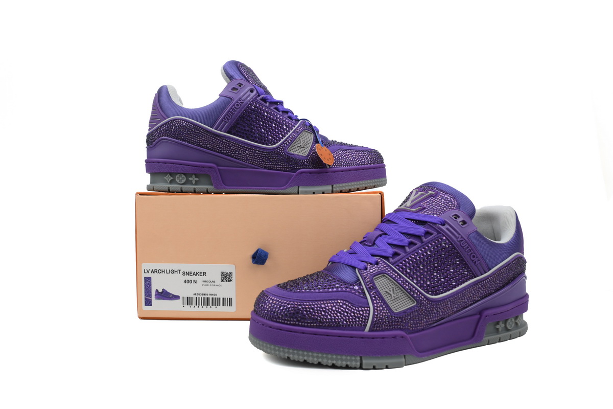 Louis Vuitton Trainer Purple Swarovksi Crystals 1ACR21