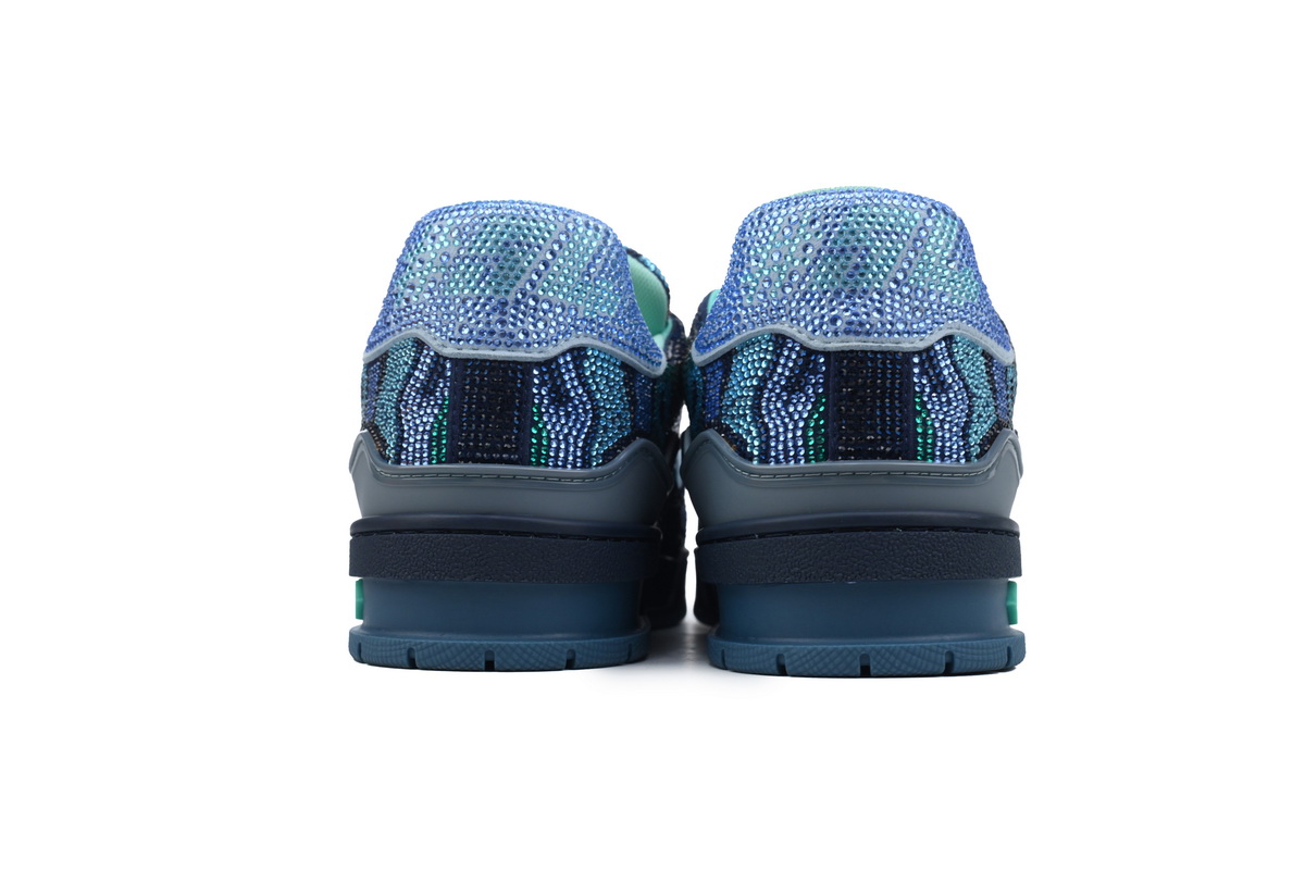 Louis Vuitton Trainer Marine Navy Blue Crystal 1AARGM