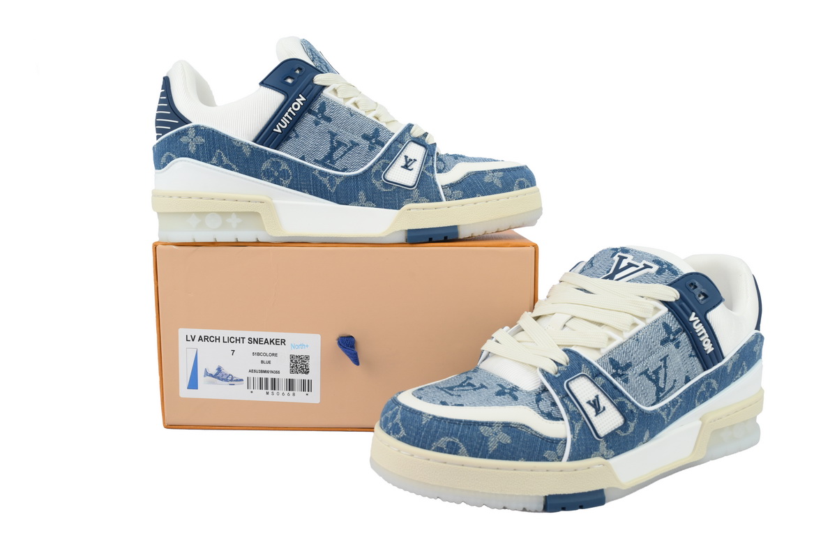 Louis Vuitton Trainer Sneaker Transparent Denim Blue