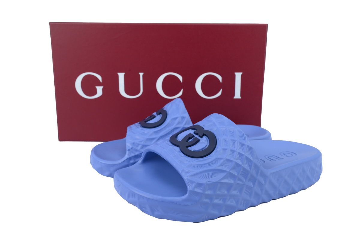 Gucci Double G Slippers Blue