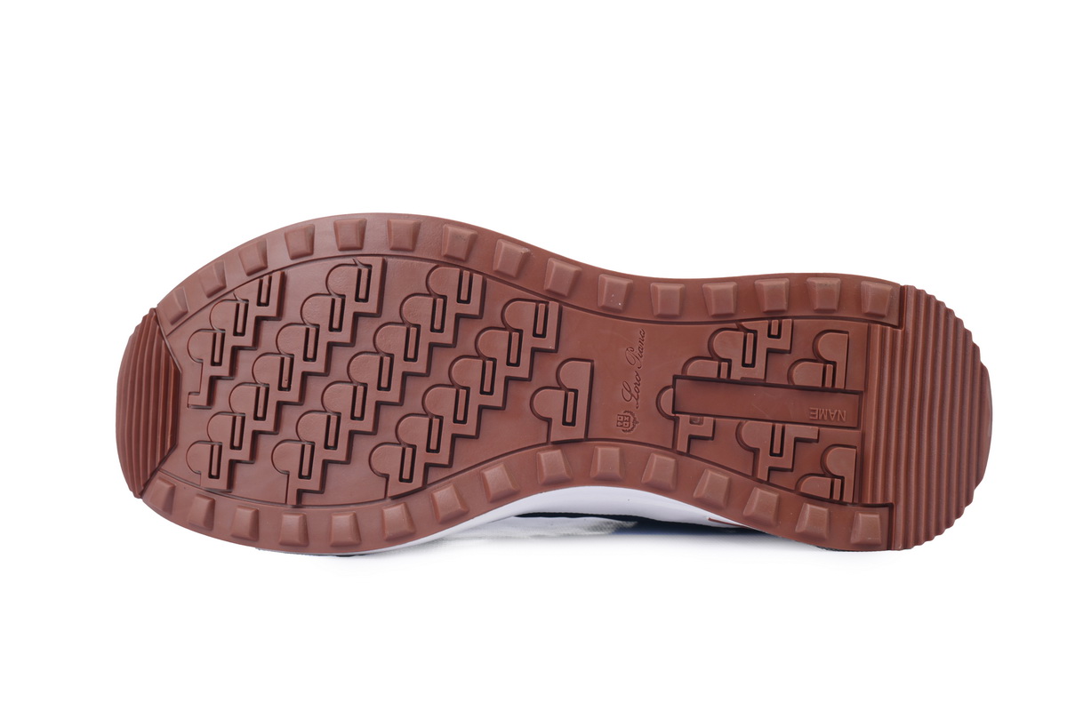 Loro Piana Week End Walk Suede-Trimmed Shell Sneakers Blue