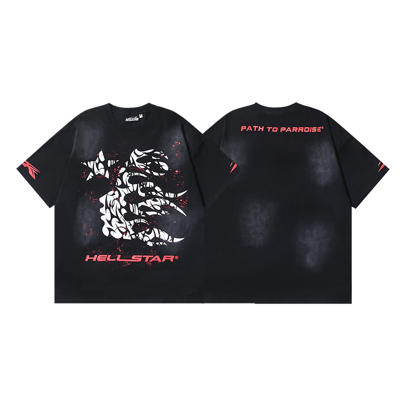 Hellstar Thorn T-Shirt Black Red