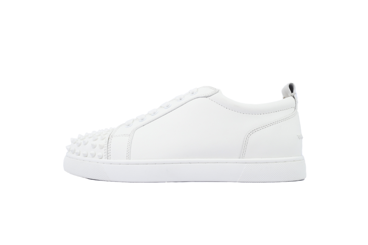 Christian Louboutin Louis Junior Spikes White
